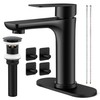 Herogo Bathroom Sink Faucet 1 or 3 Holes, Matte Black