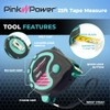 Pink Power 25 Ft Tape Measure with Fractions – Blue