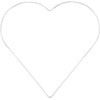 Glorex Metal Heart 28 cm, White