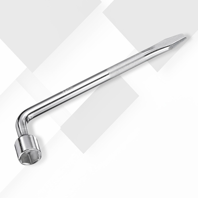 sourcing map Car Spare Tire Lug Wrench 22mm Carbon Steel
