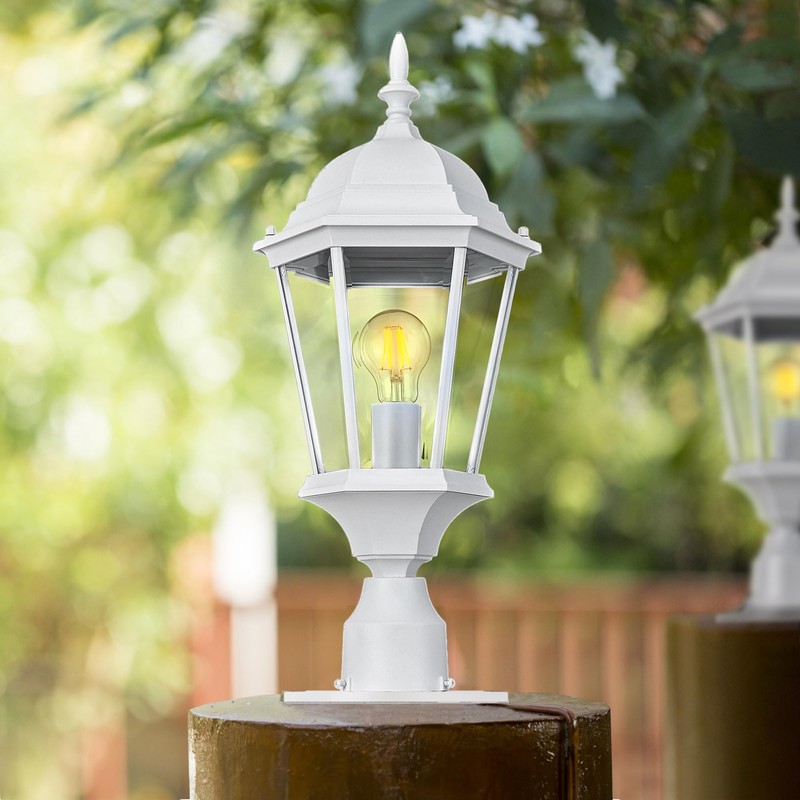 Design House Outdoor Light Pier Base, White