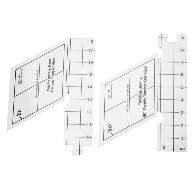18inch Double Strip Quilting Ruler 60 Degree Diamond Quilt Ruler