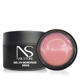 Nail Store - UV LED Builder Gel Monophasic Cover Beige – Camouflage – mittlere Dichte – selbstnivellierend – einfache Handhabung – geeignet zum Nachfüllen und Verlängern mit 30 g Papier