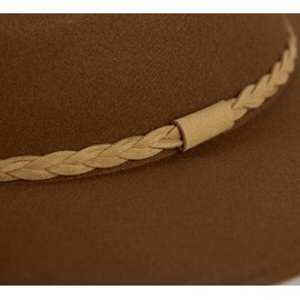 Hadley Wren Women's Stella Wide Brim Fedora Hat for Women, One Size, Brown