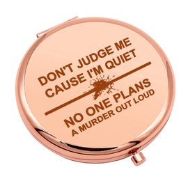 True Crime Lover Gift True Crime Gifts for Women Compact Makeup Mirror Murder Gifts for Women Funny Serial Killer Gift for Friend Folding Makeup Mirror Christmas Birthday