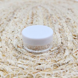 5g transparent plastic lid empty bottle (white) / 5g 투명 플라스틱 뚜껑 공병(화이트)