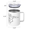 Lunarable Argentina 10 Oz Steel Mug, Hand-drawn Sketch of Tango