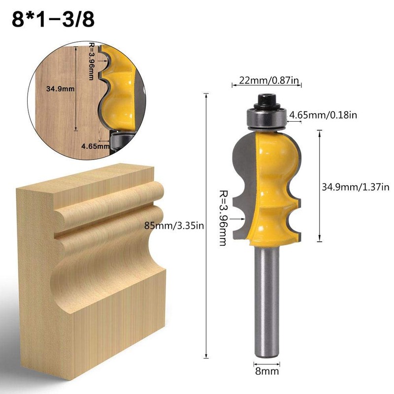 Precise Architectural Moulding Cutter Set, Durable Trimming Cutter, High Hardness