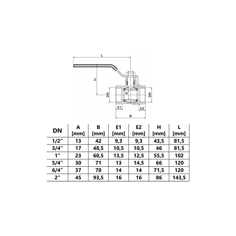 3/4 Inch Bsp Water Lever Type Ball Valve Female X