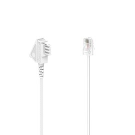 Hama 6m White DSL Box Cable TAE-F Male to Modular Plug 8p2c