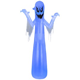 Gemmy Giant Airblown Inflatable Spooky Ghost with Flickering Light, 12 ft Tall, Multi