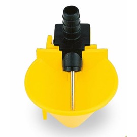 Suinga Abbeveratoio automatico per galline e perdici | Confezione da 5 abbeveratoi con collegamento a serbatoio d'acqua | Consente il fissaggio nella gabbia | Indicato per pollame, polli, anatre e