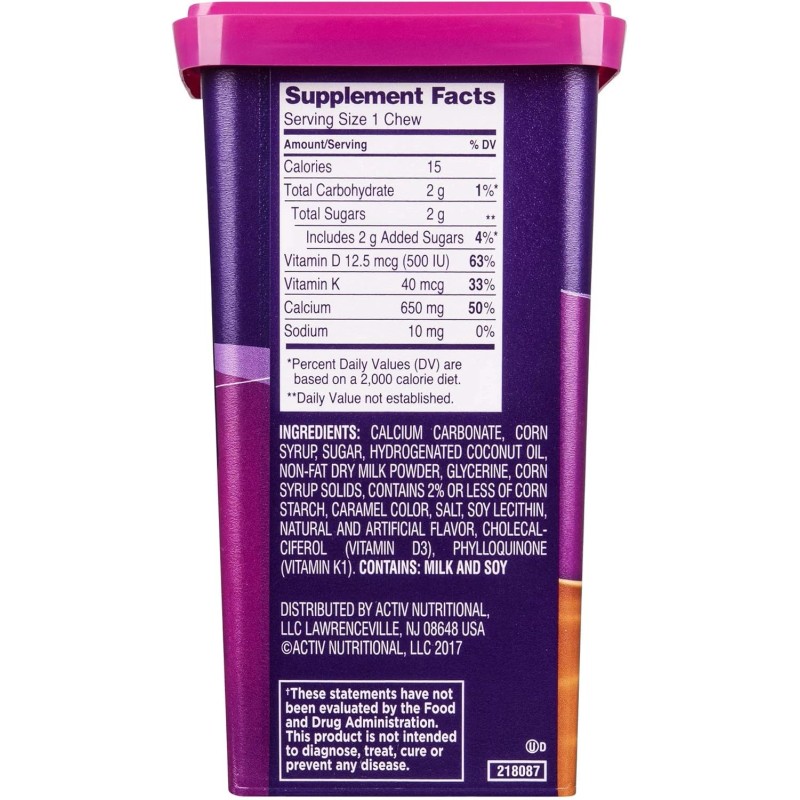 Viactiv Calcium + Vitamin D Soft Chews Caramel Bone Health