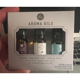 DW Home Aroma Oil Trio, Lavender Chamomile, Lava, Calming Waves 3 x 0.3 Fl Oz