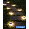 DetarZinLED Solar Step Lights Outdoor Waterproof, 4 Pack Warm White
