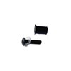 MotorToGo 1 x Black Motorcycle Windscreen WindShield Well Nut Compatible