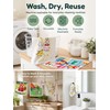 20pcs Animal Patterns Microfiber Cleaning Cloth Roll, Tear Away Washable