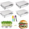 TCYPUHL Stainless Steel Sprouts Growing Kit 4-Tier 10.4 inch Trays,
