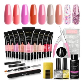 Acrigel Acrílico Polygel Acrilicas De 17 Pzas Para Kit Uñas