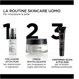 Collistar Linea Uomo Crema Antirughe Rivitalizzante, Previene le Rughe e Rimpolpa Quelle Esistenti dall'interno, Crema Non Grassa e di Facile Assorbimento, Pelle più Tonica ed Elastica, 50 ml