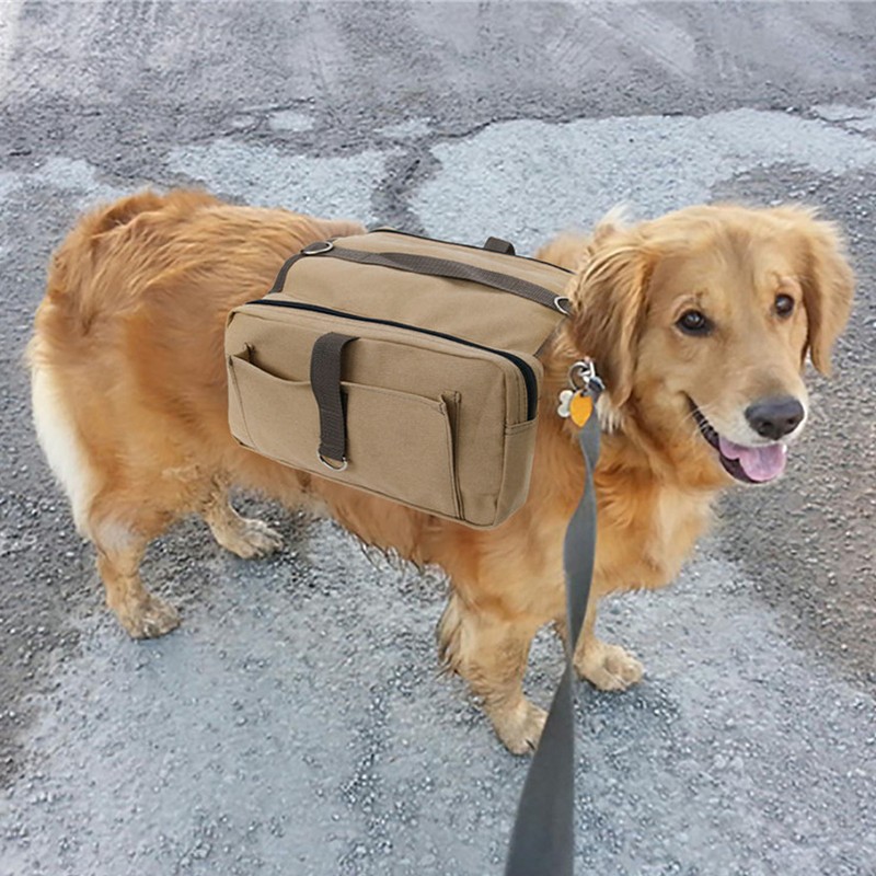 Dog Backpack Harness Lightweight Dog Camping Saddle Bag with Pockets
