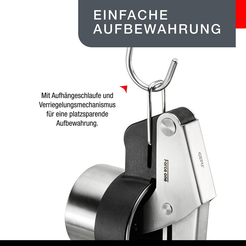 GEFU Force One Potato, Juice and Spaetzle Press, Stainless Steel,