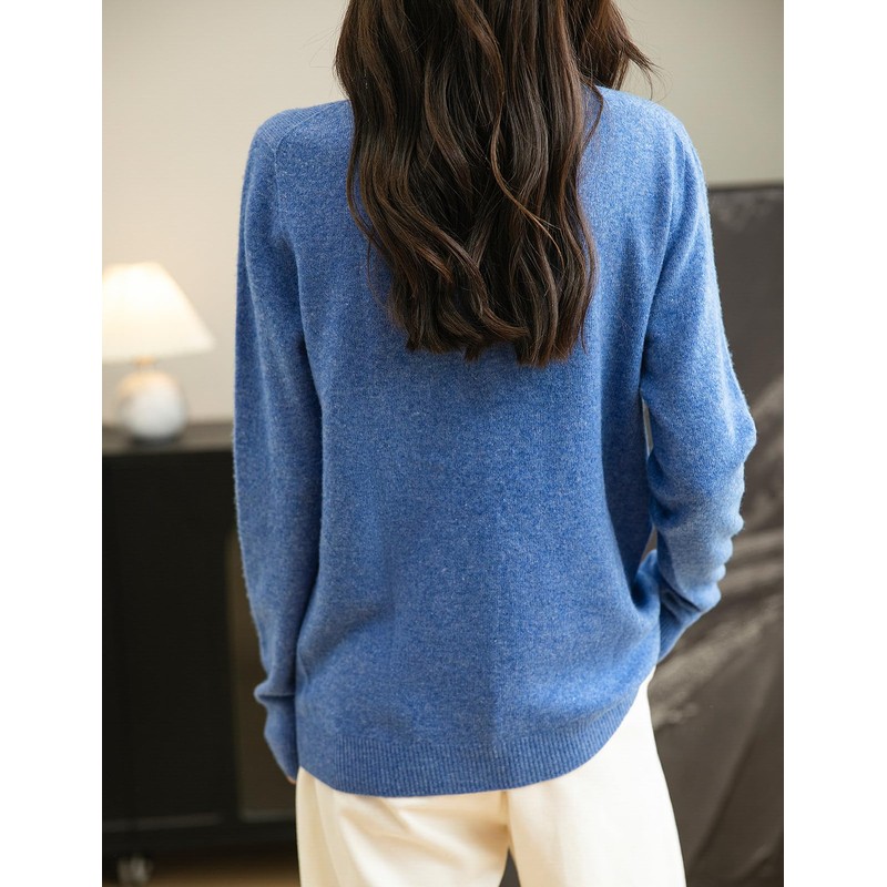 Chanyarn Women's Cashmere Long Sleeve Sweater Mockneck 2025 Fall Winter