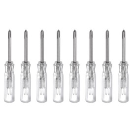 HARFINGTON 8Pcs PH0 Mini Phillips Screwdriver 2mm Magnetic Cross Head 45mm Length for Small Appliances Repairs, Transparent