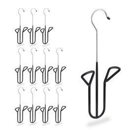 Relaxdays Set of 3 Shoe Hangers with Non-Slip Coating for Various Shoe Types H x W x D 33.5 x 14 x 4 cm Black