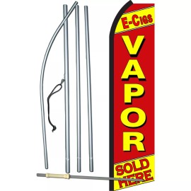 E-Cigs Vapor Complete Swooper Flag Bundle