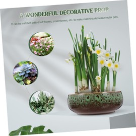 SUPVOX Nonporous Daffodil Pot Planting Pot Daffodil Planter Round Planter Plant Lotus Green Dill Daffodil Planting Pot Bonsai Pot Hydroponic Container Garden Pot Hydroponics