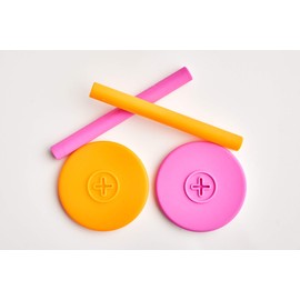 Cognikids Sip Straw and Lid Accessory Pack (Tangerine/Flamingo)