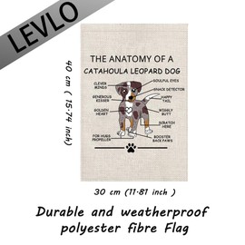 Catahoula Leopard Dog Lovers Gift The Anatomy of A Catahoula Leopard Dog Garden Flag Vet Mom Housewarming Yard Flag (Catahoula Leopard)