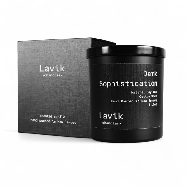 Lavik Luxury 11.50oz Candle with Rich Aroma Leather & Labdanum