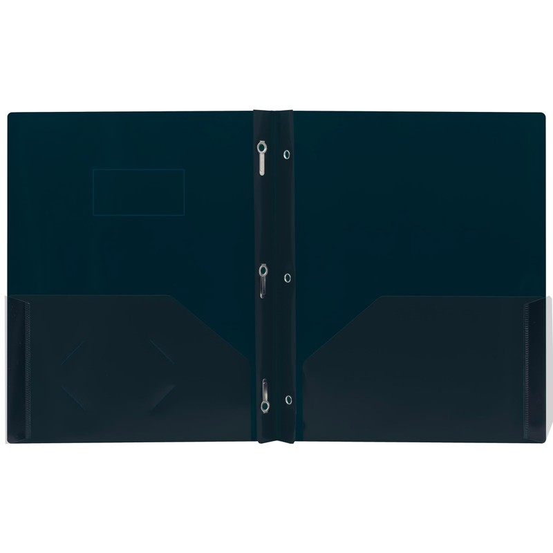 Winnable 3-Prong Plastic Report Cover Duotangs, Twin Pockets, Letter Size,