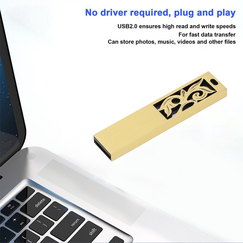 USB Flash Drive 16GB/32G/64G/128G Thumb Metal 2.0 Portable Waterproof Metal