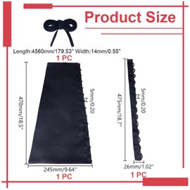 HOBBIESAY 1 Set Wedding Dress Zipper Replacement Adjustable Satin Corset Back Kit Black Lace Up for Wedding Dress