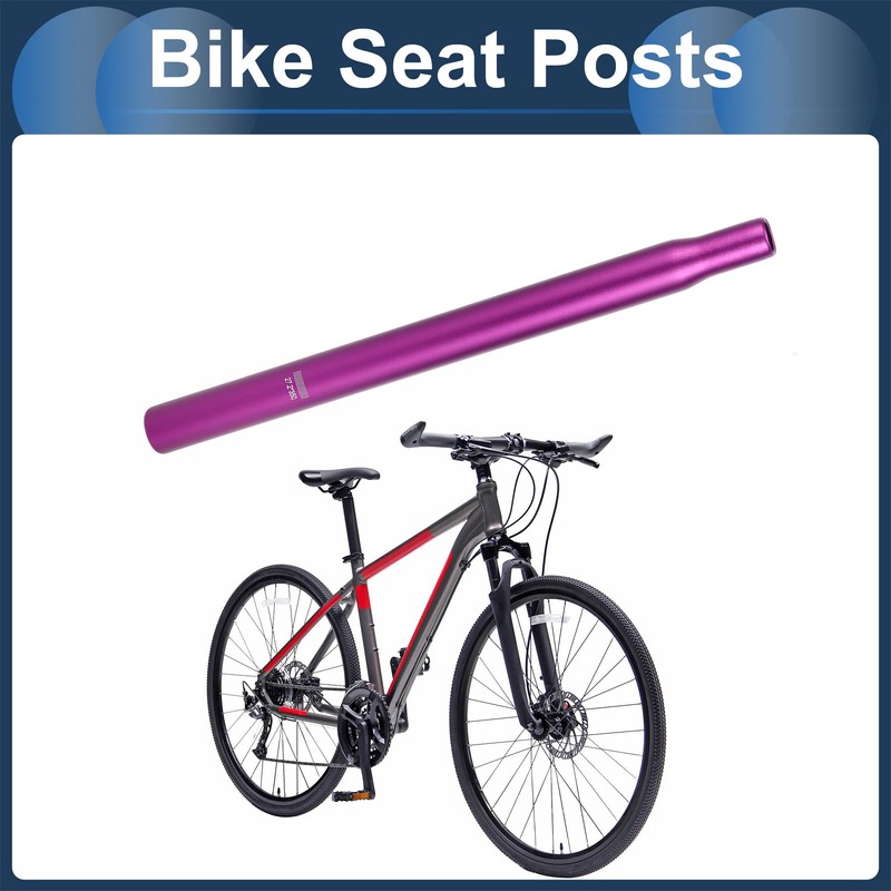 INFINAUTO Bicycle Seatpost 27.2x350mm Bicycle Saddle Post Seat Tube Aluminum