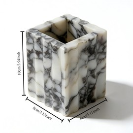 Marble Toothbrush Holder, 1-Slot Stone Organizer