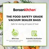 Bonsenkitchen Vacuum Sealer Rolls Bags, 6 Pack 3 Rolls 11"