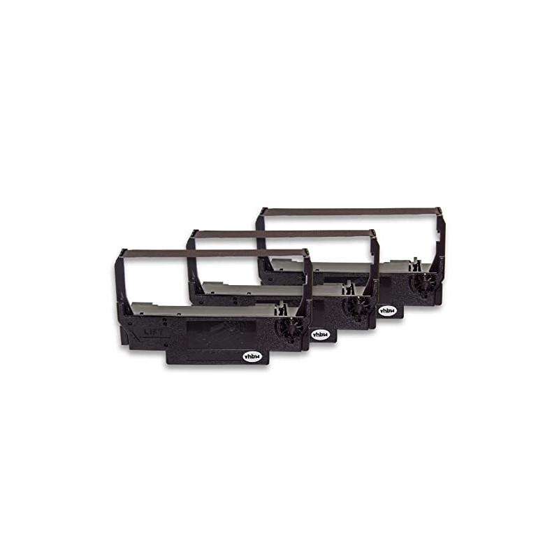 vhbw 3 x Ink Ribbon Nylon Ribbon Ink Ribbon Compatible