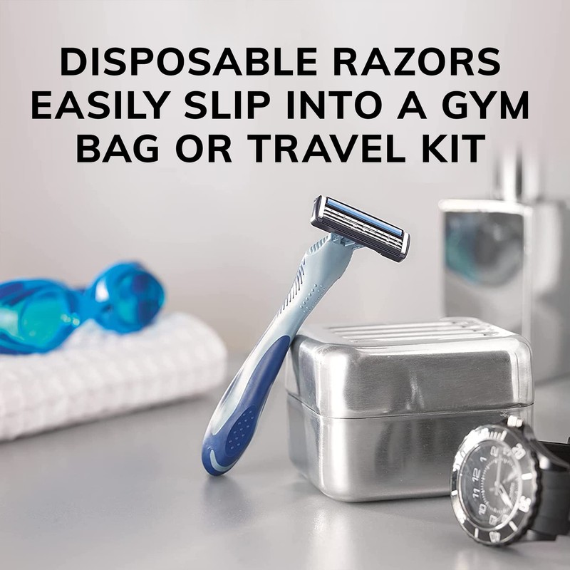 BIC Flex 3 Men’s Disposable Razors With 3 Blades, For