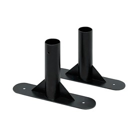 Twira 2PCS Privacy Fence Screen Fix Feet, Metal Base Stand for Outdoor Privacy Screen, Heavy-Duty Ground Mounting Solution for Patio, Garden, Yard, Black 8.7" x 1.9" x 5.9"(22cm x 4.8cm x 15cm)