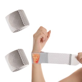 happykau 2-Piece Wrist Supporter Thin Fixed Supporter Hand Gas Transmittance Soft Unisex Left and Right Use Housework Smartphone Computer Operations Muscle Training Campaign Children Household Chore