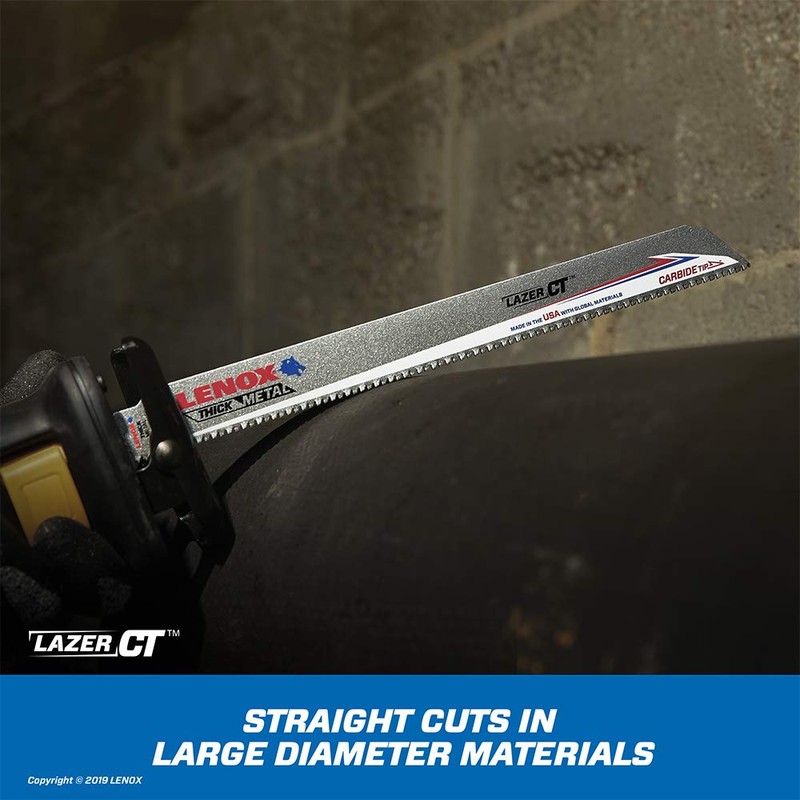 Lenox 2014220 6" 8TPI LAZER Ct 6108RCT Reciprocating Saw Blade