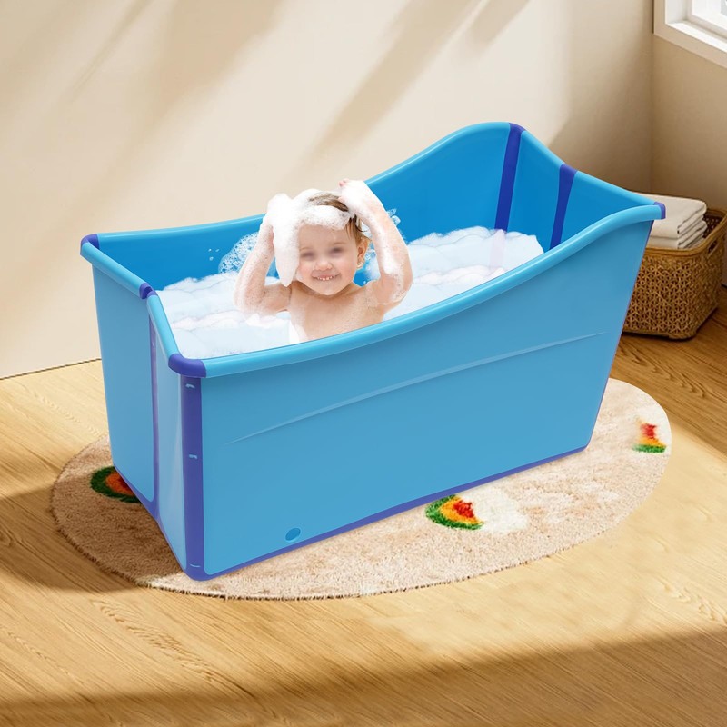 Portable Folding Bathtub, Adult Collapsible Bathtub SPA Soaking Bath Bucket