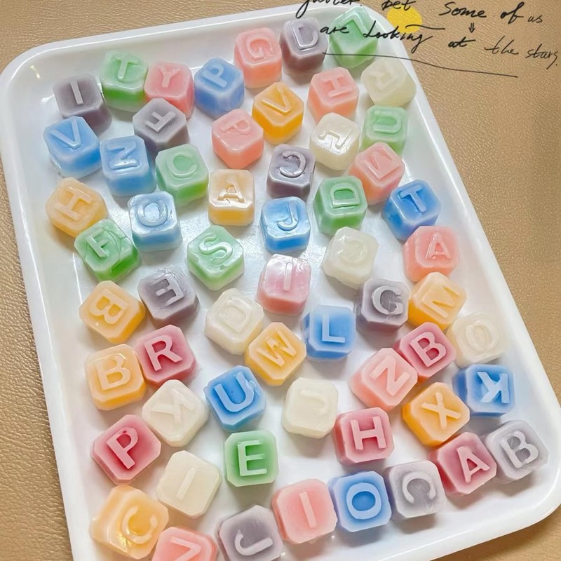 AIBOYA 48 Cavity Alphabet Letter Silicone Candy Molds Number Math