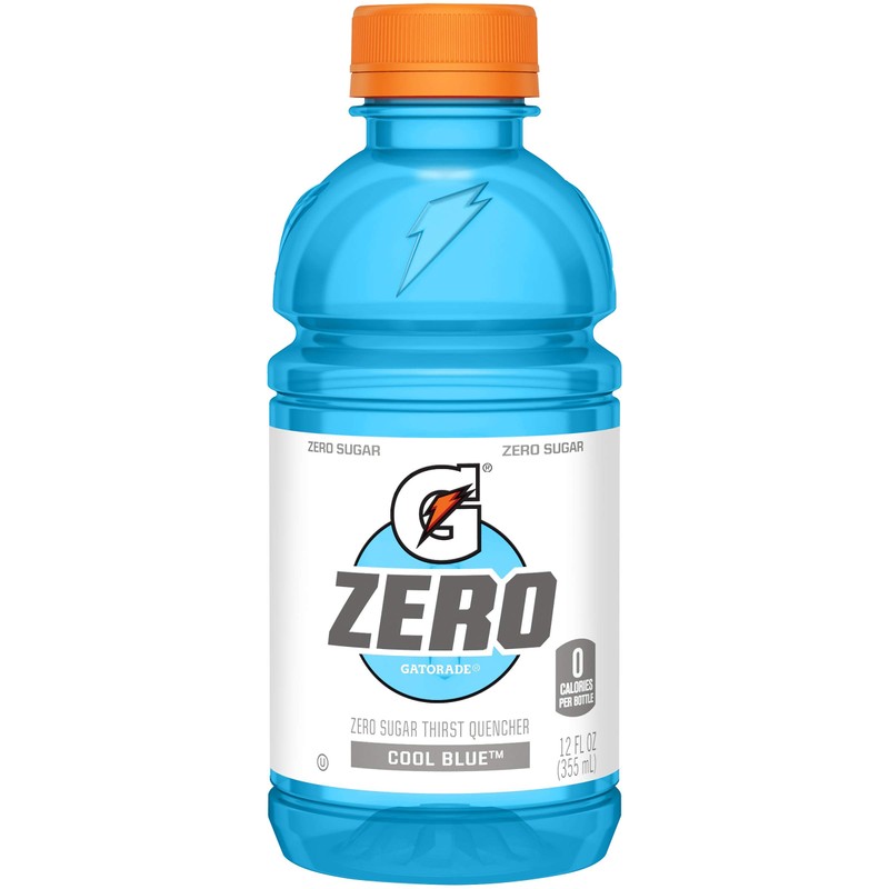 Gatorade G Zero Thirst Quencher, Cool Blue, 12oz Bottles (6