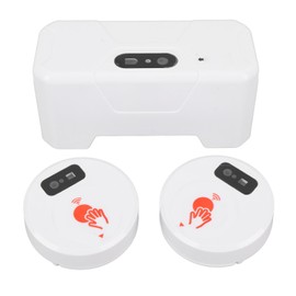 Touchless Toilet Flush Kit, Touchless Sensor Automatic Toilet Flusher with 2 Sensors, 1800mAh Push Type Flush Automatic Touchless External Sensor Toilet Flusher Kit