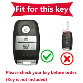 KUNIO Keyless Key Case Fits Kia Sportage Rio NIRO Sorento Stonic Ceed 2 Picanto GT Line Picanto X-line Soul K3 KX3 Protective Key Cover TPU Car Key Case 3 Buttons A Blue